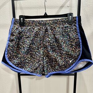 Women’s Nike Dri-Fit Running Shorts Purple w/ Multi Color (Large)